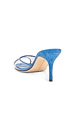 Manolo Blahnik Jadifa 70 Mule in Bright Blue, view 3, click to view large image.