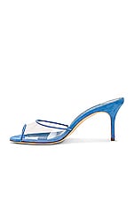 Manolo Blahnik Jadifa 70 Mule in Bright Blue, view 5, click to view large image.
