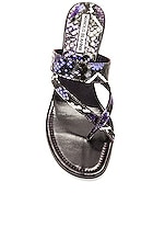 Manolo Blahnik Susa 50 Water Snake Mule in Purple, view 4, click to view large image.