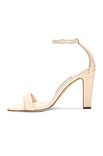 Manolo Blahnik Ressata 105 Leather Sandal in Cream, view 5, click to view large image.