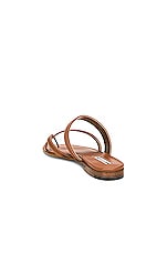 Manolo Blahnik Susacru 10 Leather Sandal in Medium Brown, view 3, click to view large image.