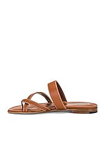 Manolo Blahnik Susacru 10 Leather Sandal in Medium Brown, view 5, click to view large image.