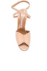 Manolo Blahnik Hourani 105 Patent Pump in Nude, view 4, click to view large image.