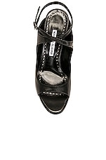 Manolo Blahnik Ard 105 Sandal in Black, view 4, click to view large image.