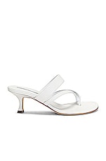 Manolo Blahnik Susa 50 Leather Sandal in Medium Cream, view 1, click to view large image.