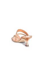 Manolo Blahnik Susa 50 Mule in Copper, view 3, click to view large image.