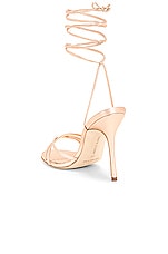 Manolo Blahnik Leva 105 Nappa Sandal in Copper, view 3, click to view large image.