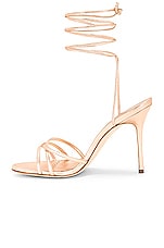 Manolo Blahnik Leva 105 Nappa Sandal in Copper, view 5, click to view large image.