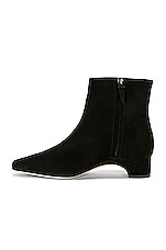 Manolo Blahnik Tolarc Suede Boot in Black, view 5, click to view large image.