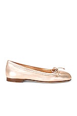 Manolo Blahnik Veralli Metallic Flat in Copper, view 1, click to view large image.