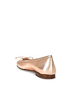 Manolo Blahnik Veralli Metallic Flat in Copper, view 3, click to view large image.