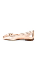 Manolo Blahnik Veralli Metallic Flat in Copper, view 5, click to view large image.