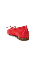 Manolo Blahnik Verallii Nappa Flat in Bright Red, view 3, click to view large image.