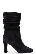 Manolo Blahnik Calasso 90 Crosta Boot in Navy, view 1, click to view large image.