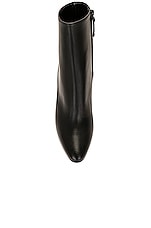 Manolo Blahnik Insopo 90 Leather Boot in Black, view 4, click to view large image.