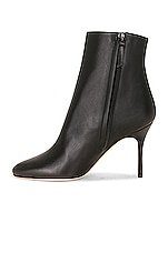 Manolo Blahnik Insopo 90 Leather Boot in Black, view 5, click to view large image.