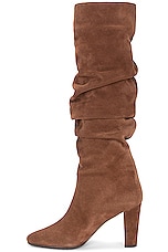 Manolo Blahnik Calassohi 90 Crosta Boot in Dark Brown, view 5, click to view large image.