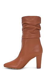 Manolo Blahnik Calasso 90 Nappa Boot in Medium Brown, view 5, click to view large image.