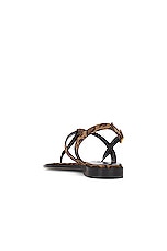 Manolo Blahnik Hata Suede Sandal in Print, view 3, click to view large image.