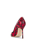 Manolo Blahnik Bb 105 Leather Pump in Snake, view 3, click to view large image.