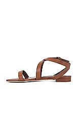 Manolo Blahnik Magalou Leather Sandal in Medium Brown, view 5, click to view large image.
