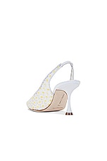 Manolo Blahnik Margolina 70 Lace Pump in White, view 3, click to view large image.