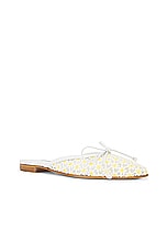Manolo Blahnik Ballerimu Lace Flat in White, view 2, click to view large image.