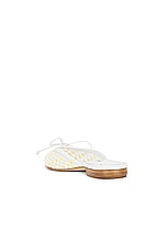 Manolo Blahnik Ballerimu Lace Flat in White, view 3, click to view large image.