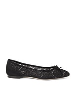 Manolo Blahnik Verizzo 10 Lace Flat in Black, view 1, click to view large image.
