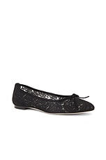 Manolo Blahnik Verizzo 10 Lace Flat in Black, view 2, click to view large image.