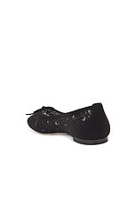 Manolo Blahnik Verizzo 10 Lace Flat in Black, view 3, click to view large image.