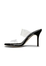 Manolo Blahnik PVC Scolto 90 Sandal in Black, view 5, click to view large image.