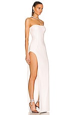 MONOT Tube Slit Dress in White, view 2, click to view large image.