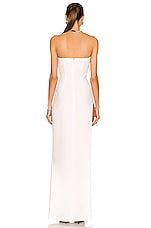MONOT Tube Slit Dress in White, view 4, click to view large image.