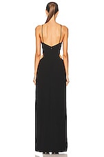 MONOT Halter Cut Out Gown in Black, view 3, click to view large image.