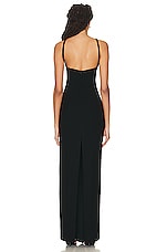 MONOT Cutout Halter Dress in Black, view 3, click to view large image.