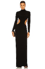 MONOT Backless Maxi Dress in Black, view 2, click to view large image.