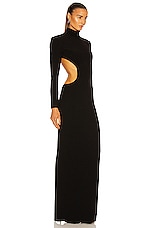 MONOT Backless Maxi Dress in Black, view 3, click to view large image.