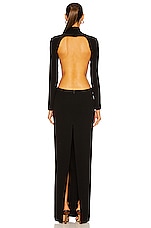 MONOT Backless Maxi Dress in Black, view 4, click to view large image.
