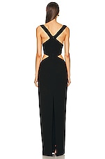 MONOT Criss Cross Bandage Dress in Black, view 3, click to view large image.