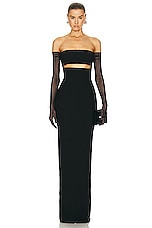 MONOT Cutout Strapless Dress in Black, view 1, click to view large image.
