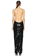 MONOT Elsa Sequins Dress in Black, view 4, click to view large image.