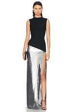 MONOT Sequins Skirt Sleeveless Dress in Black, view 1, click to view large image.