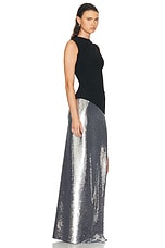MONOT Sequins Skirt Sleeveless Dress in Black, view 2, click to view large image.
