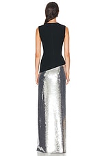 MONOT Sequins Skirt Sleeveless Dress in Black, view 4, click to view large image.