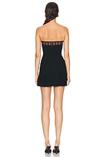 MONOT Strapless Mini Dress in Black, view 3, click to view large image.