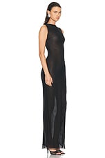 MONOT Crystal Net Sleeveless Maxi Dress in Black, view 2, click to view large image.