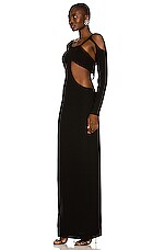 MONOT Cutout Backless Maxi Dress in Black, view 3, click to view large image.