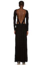 MONOT Cutout Backless Maxi Dress in Black, view 4, click to view large image.