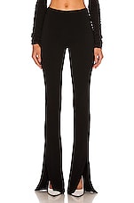 MONOT Slit Ankle Flare Pant in Black, view 1, click to view large image.